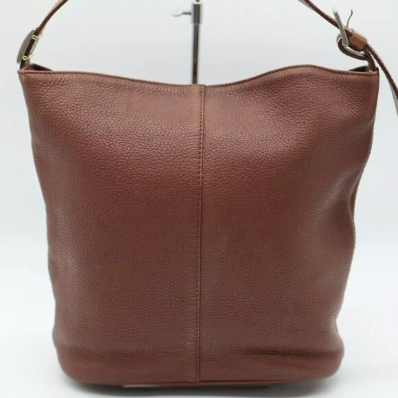 BURBERRY shoulder bag brown leather check authentic - Picture 9 of 16